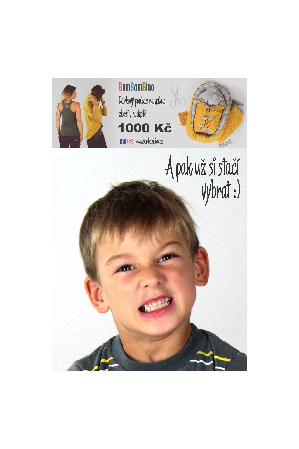 Dárkový poukaz na zboží v hodnotě 1000 Kč
